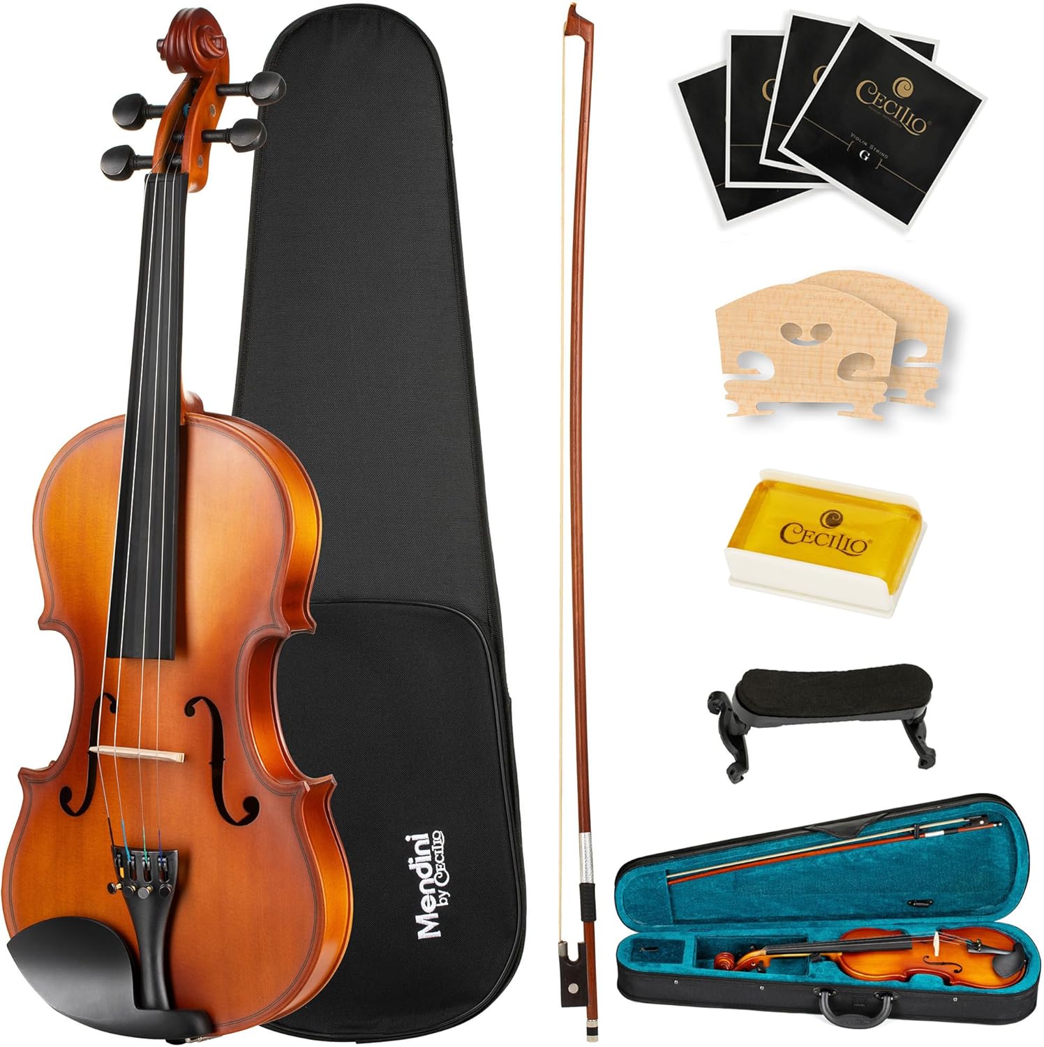 Violin Rosin Bow - Acoustic Violin 3/4 Size for Beginners,