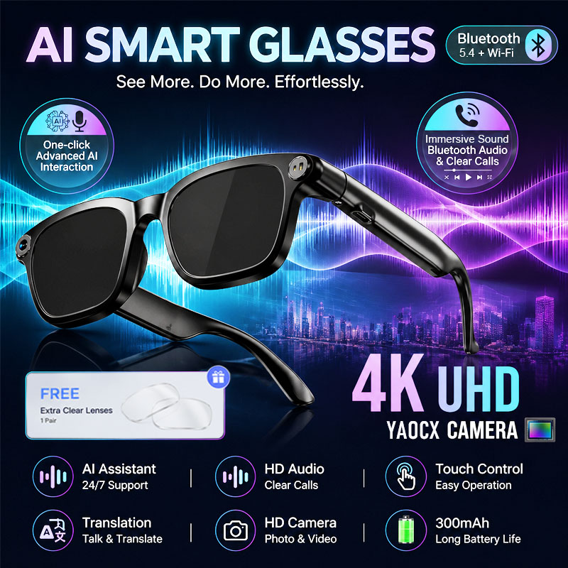 Audio Music To Video Ai - New AI Smart Glasses 800W HD