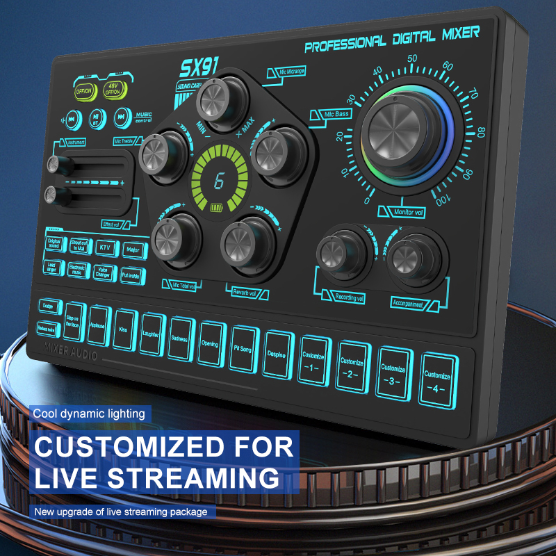 Midi Controller Pad - SX91 48V Audio Mixer with Voice