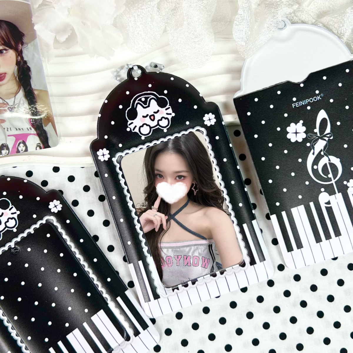 Audio Music Notes - 1Pc Black and White Piano Cat