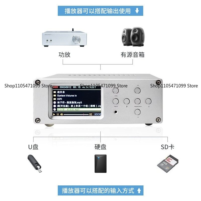 Audio Music Hifi - DV20C-BT HiFi Digital Audio Player Dual