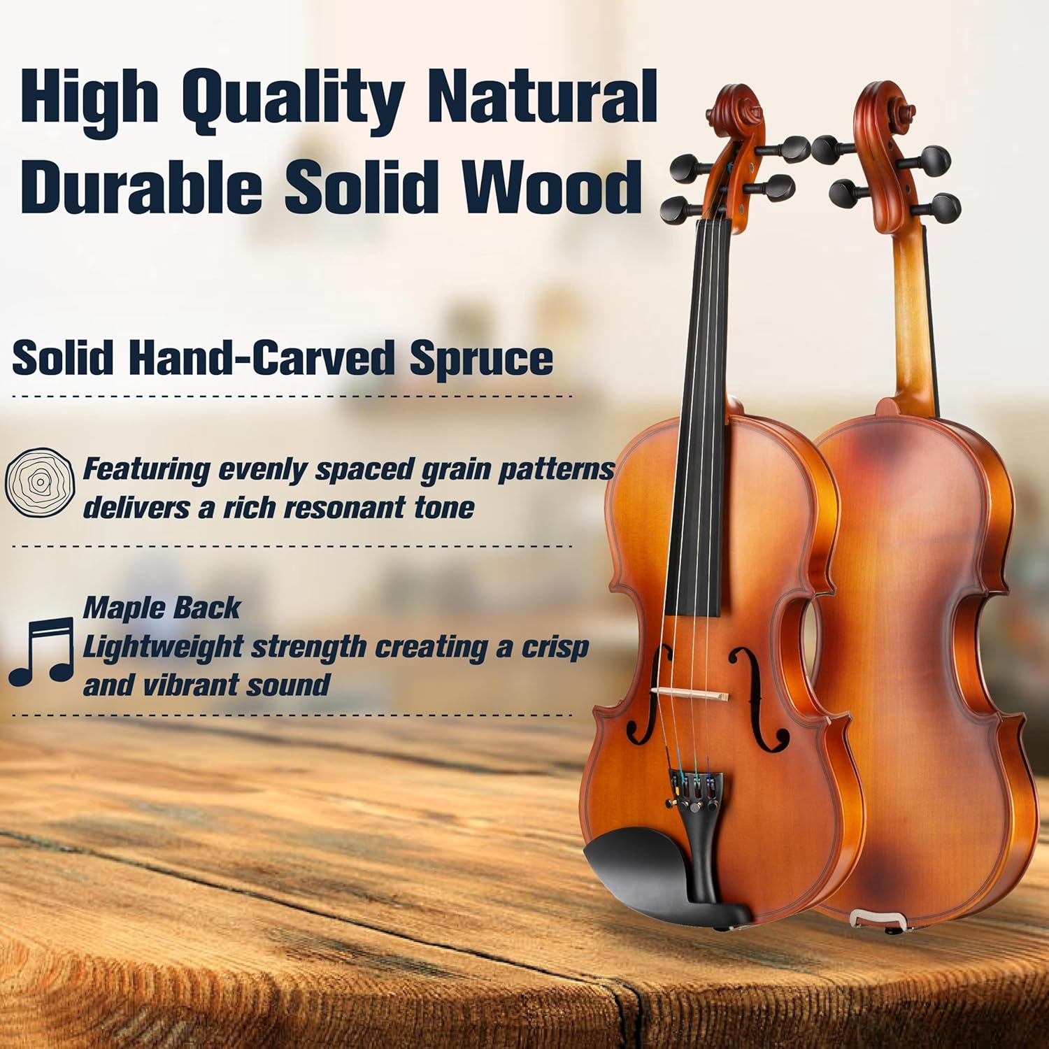Acoustic Violin 3/4 Size for B - Violin Rosin Bow reseña y precio