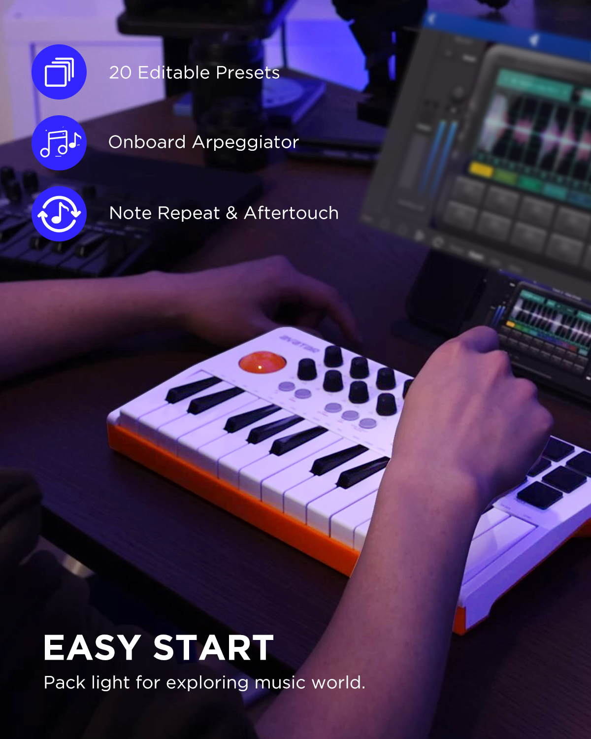 EMK-25 Wireless Midi Keyboard  - Midi Controller Pad reseña y precio