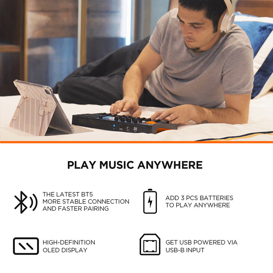 Keyboard MIDI Controller With  - Midi Controller Pad reseña y precio