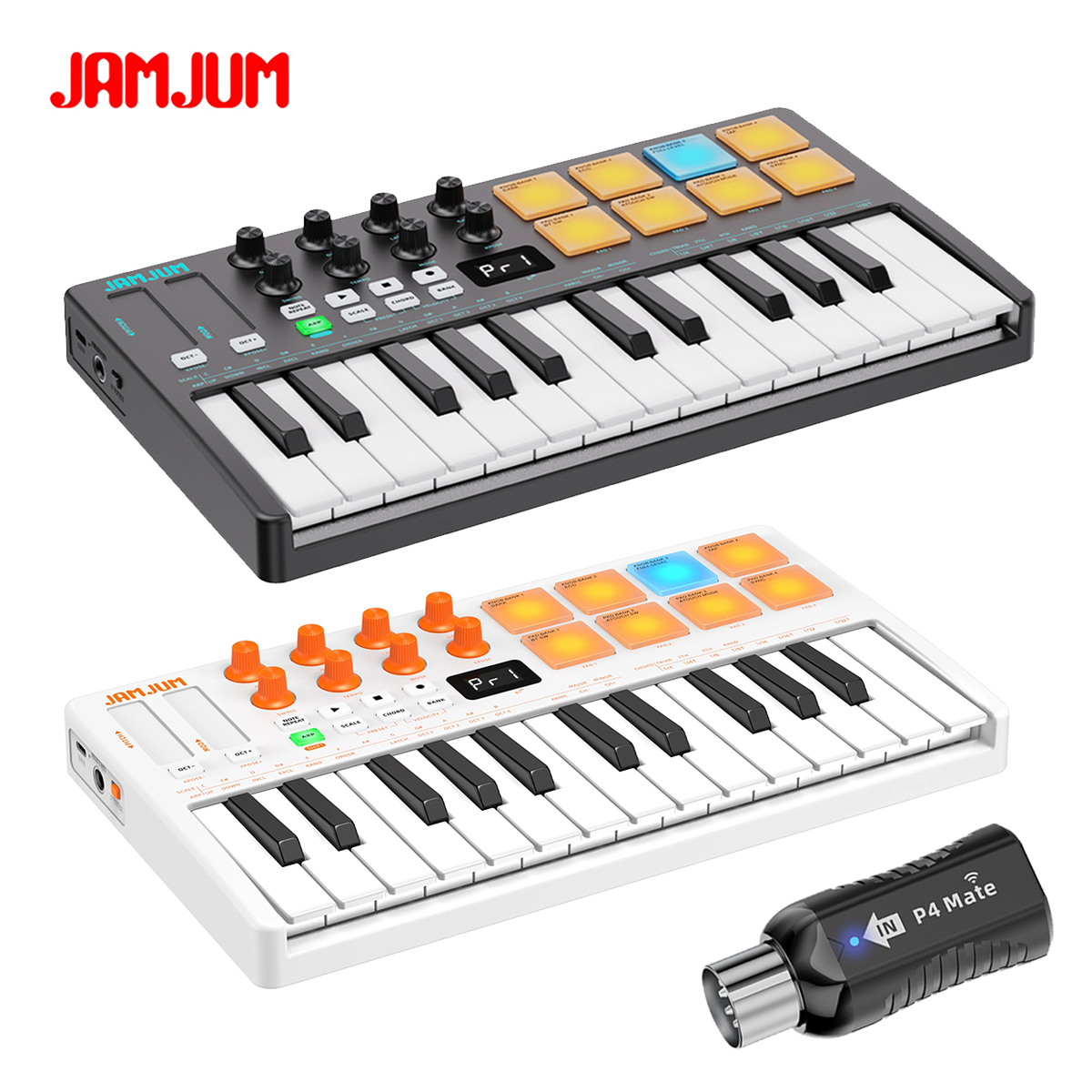 JAMJUM JK-25 White/Black Wirel - Midi Controller Pad reseña y precio