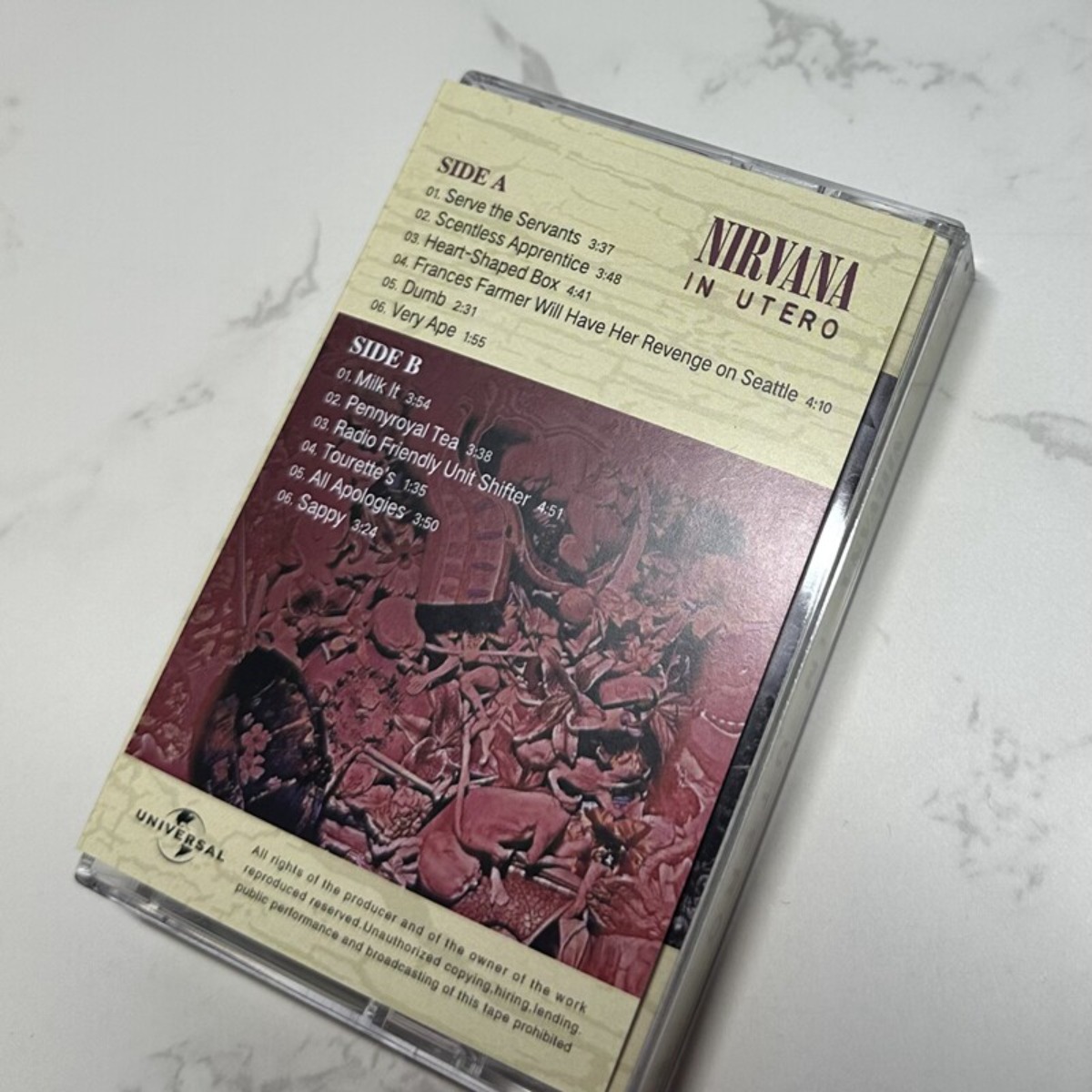Nirvana in Utero Cassette Tape - Audio With Music reseña y precio