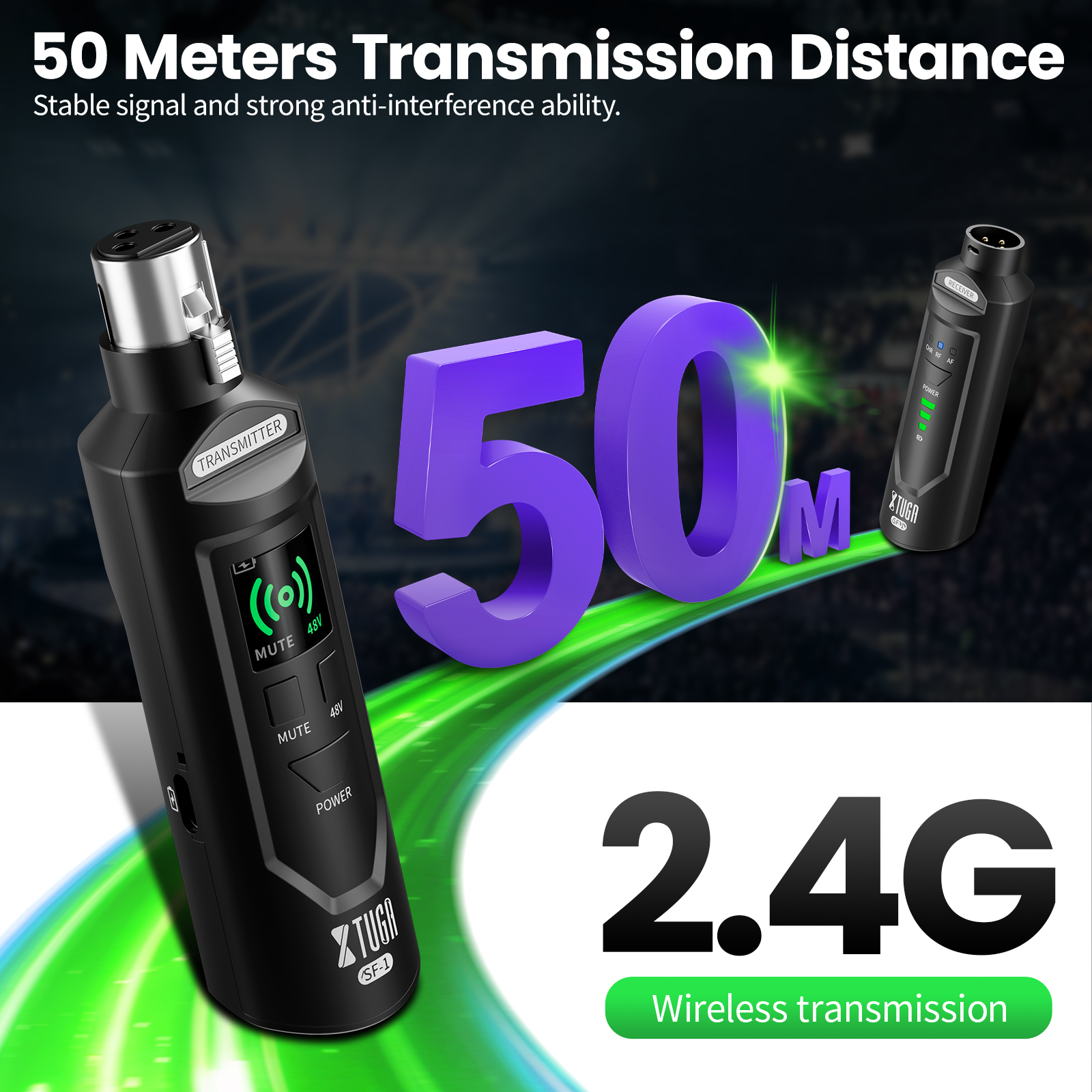 2.4G Updated XLR Transmitter a - Xlr Microphone Condenser reseña y precio