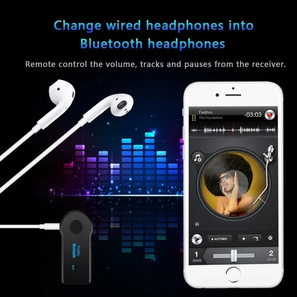 Bluetooth4.2 AUX Audio Stereo  - Audio Music Car reseña y precio