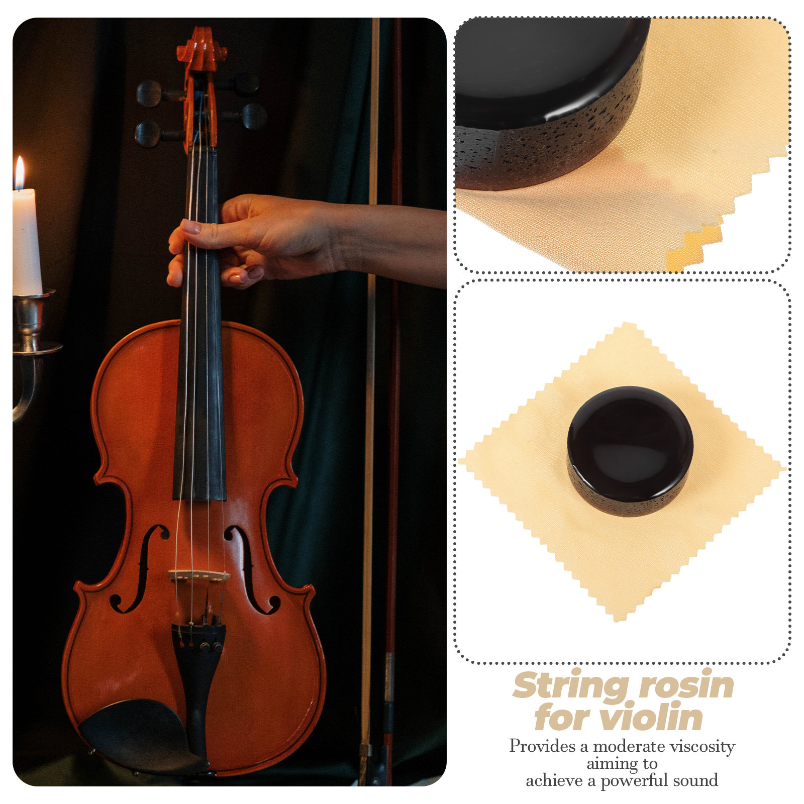 4Pcs Natural Rosin Low Dust St - Violin Rosin Bow reseña y precio
