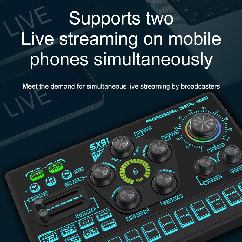 SX91 48V Audio Mixer with Voic - Midi Controller Pad reseña y precio