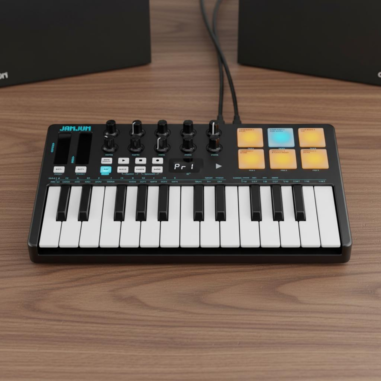 25-Key Keyboard Controller Bui - Midi Controller Pad reseña y precio