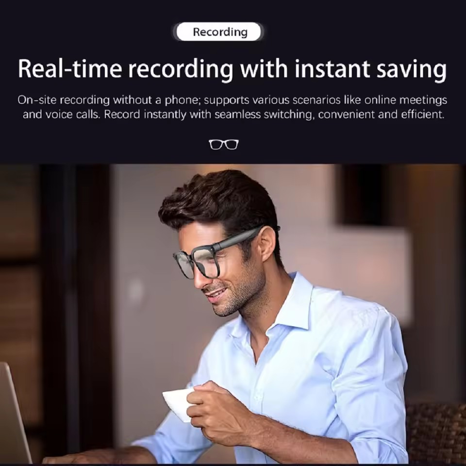 M02S AI Smart Glasses 8MP Came - Audio Music To Video Ai reseña y precio
