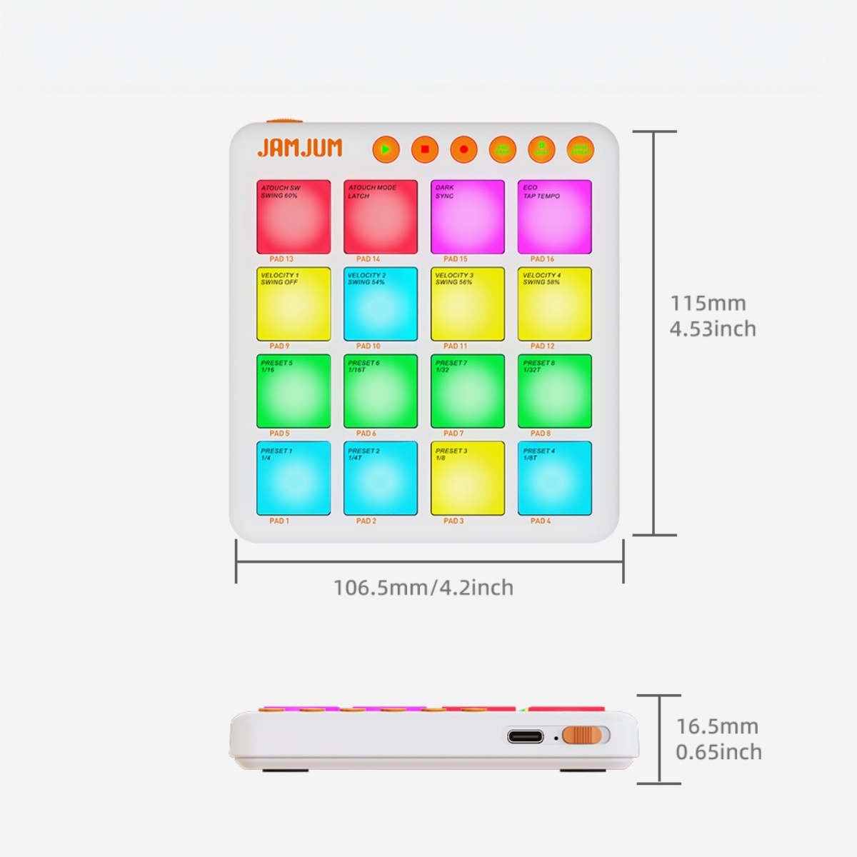 JAMJUM JP-MINI Wireless MIDI P - Midi Controller Pad reseña y precio