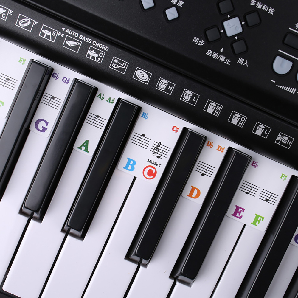 Piano Keyboard Stickers 88/61  - Audio Music Notes reseña y precio