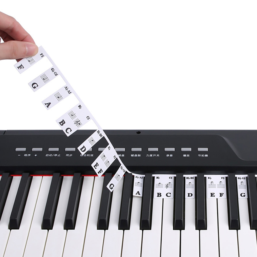 Piano Keyboard Stickers 88/61  - Audio Music Notes reseña y precio