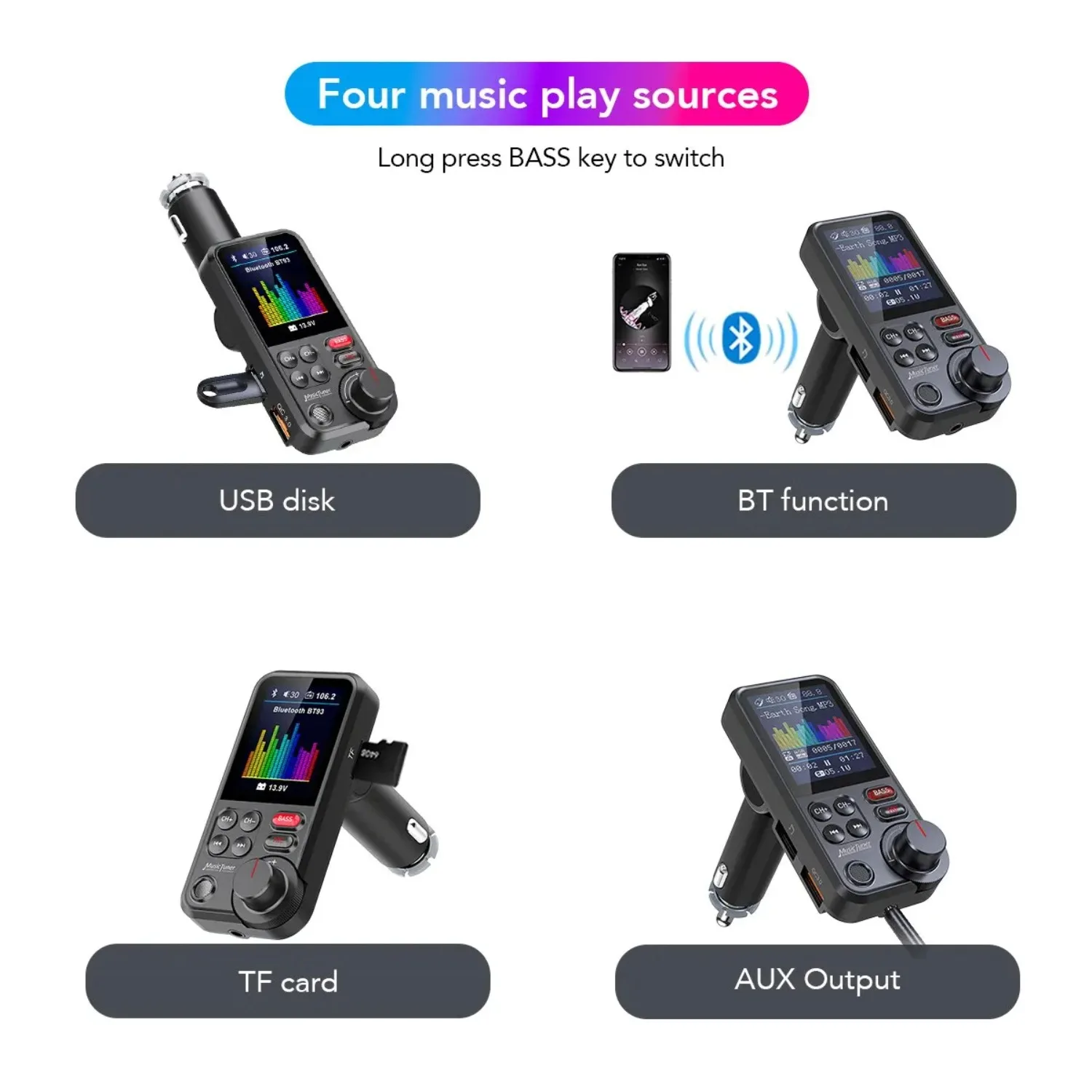 1.8 Inch Car Audio FM Transmit - Audio Music Car reseña y precio