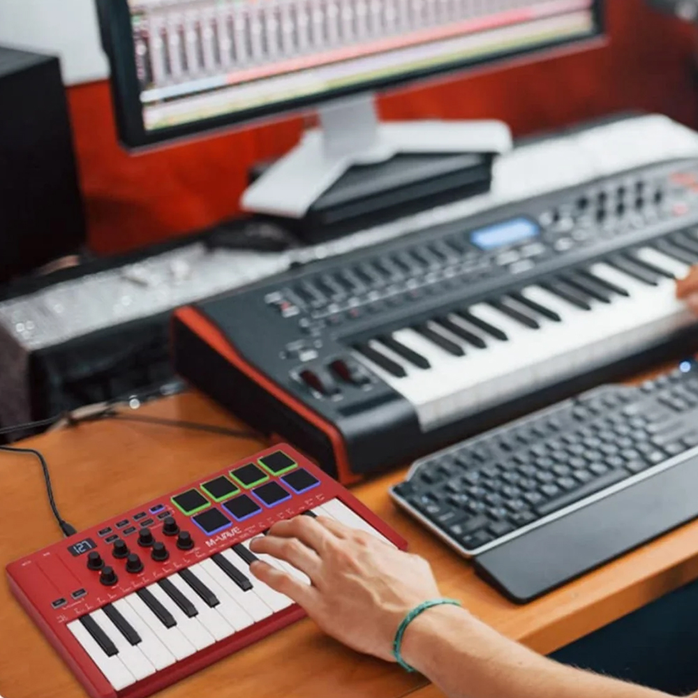 M-VAVE Red 25-Key MIDI Control - Midi Controller Pad reseña y precio