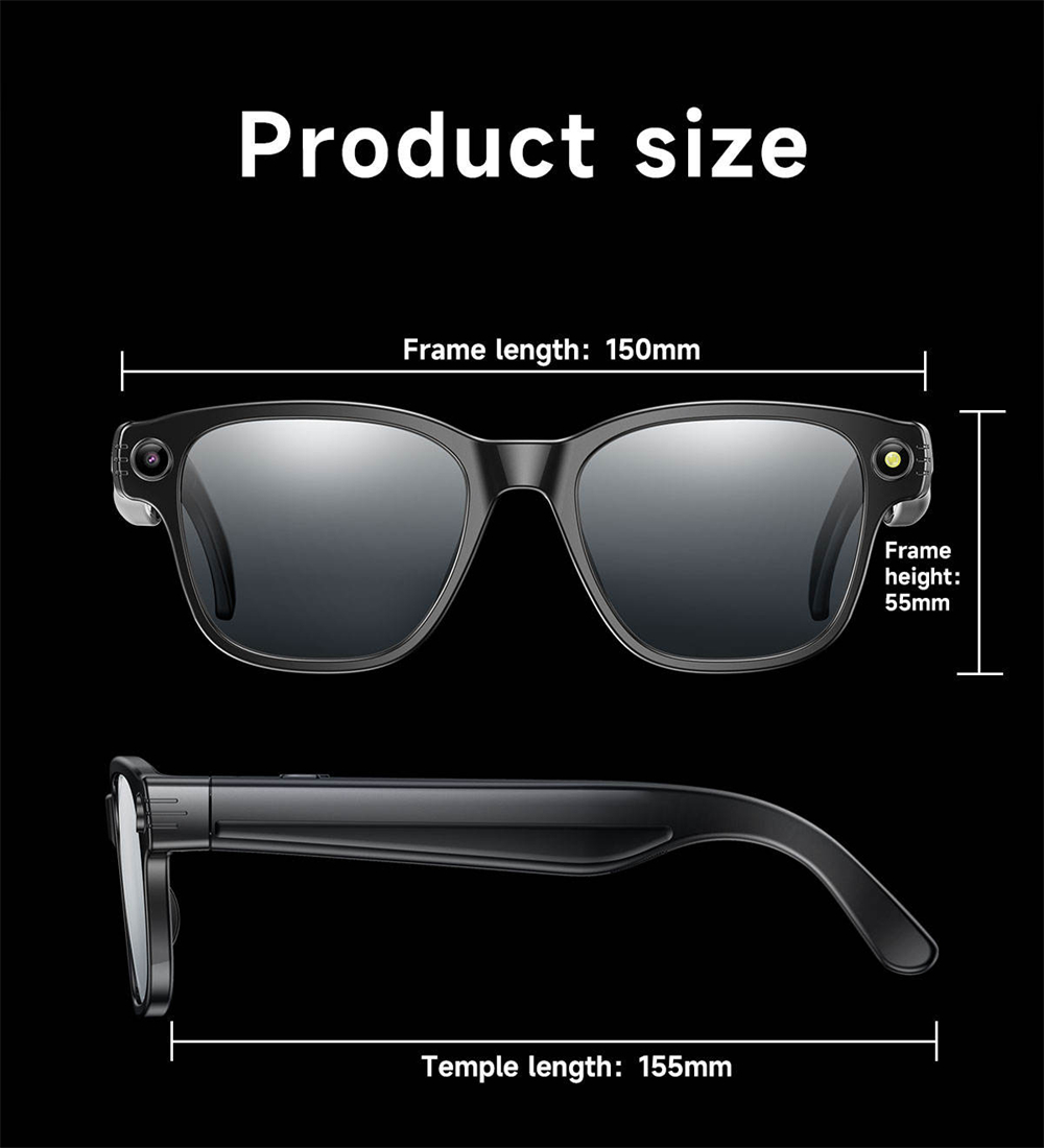 New L801 Smart Glasses 8MP 4K  - Audio Music To Video Ai reseña y precio
