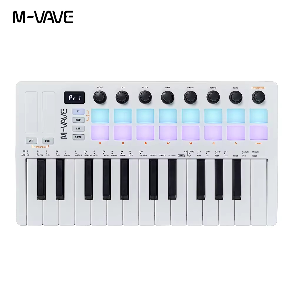 M-VAVE SMK-25 II White 25-key  - Midi Controller Pad reseña y precio