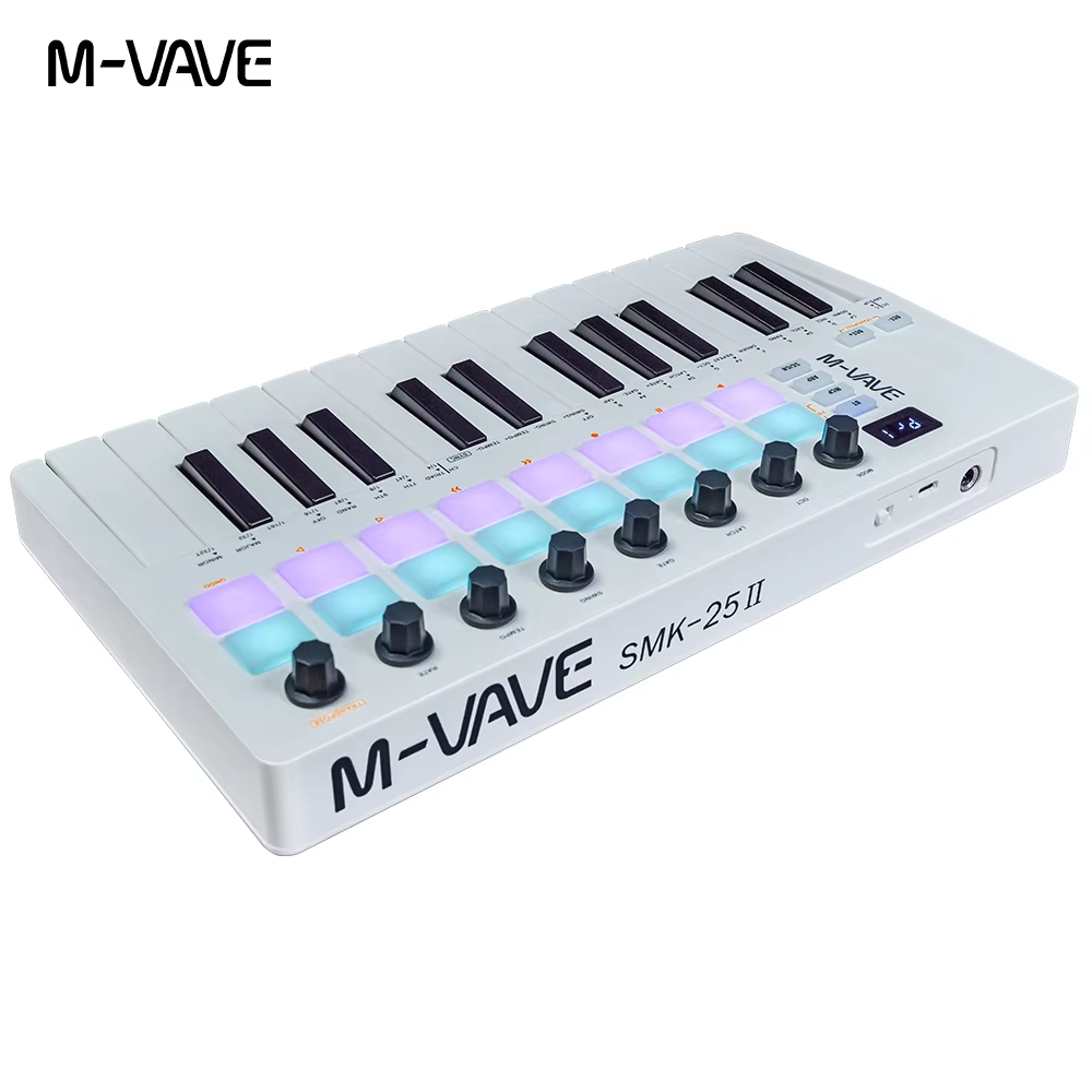 M-VAVE SMK-25 II White 25-key  - Midi Controller Pad reseña y precio