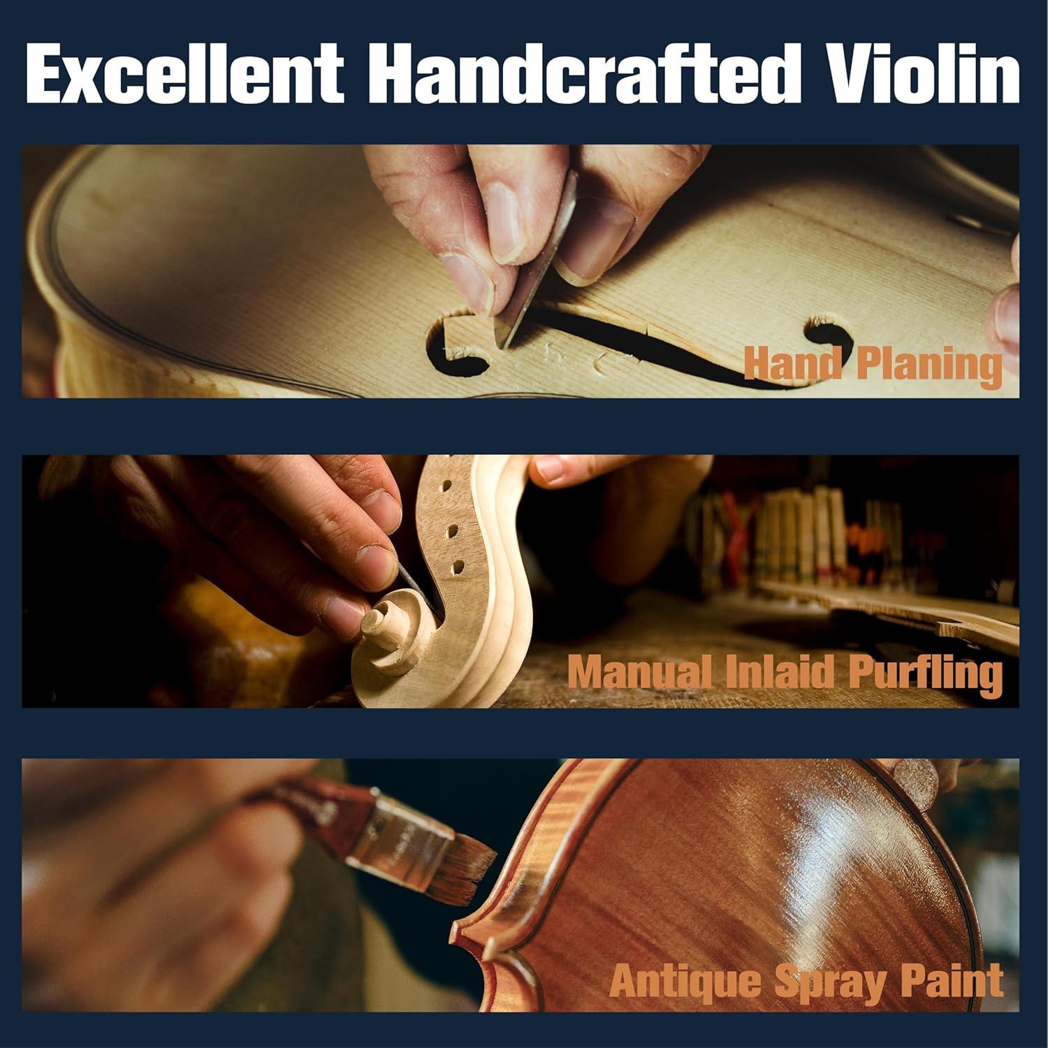 Acoustic Violin Kit for Beginn - Violin Rosin Bow reseña y precio