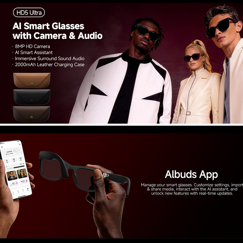 Smart Glasses 800W HD Camera A - Audio Music Recognition reseña y precio