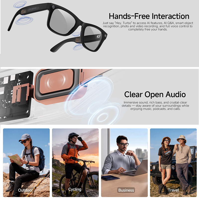 2026 New AI Smart Glasses 8MP  - Audio Music To Video Ai reseña y precio