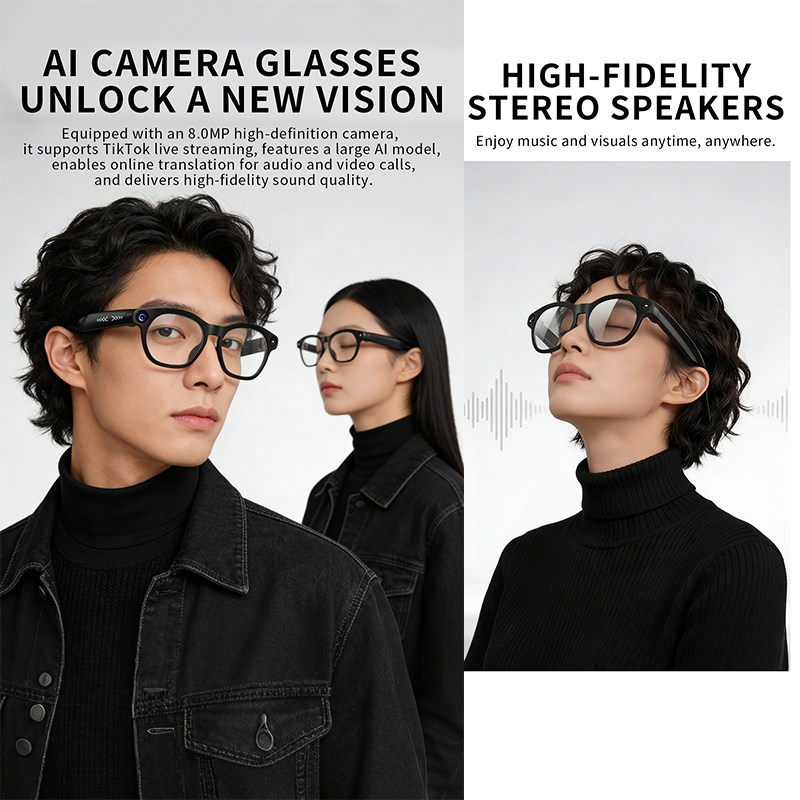 2026 New Smart Glasses 800W HD - Audio Music To Video Ai reseña y precio