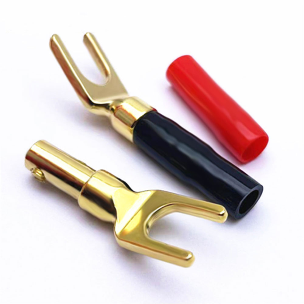 Hi-Fi Banana Plugs Y Type Gold - Audio Music Hifi reseña y precio