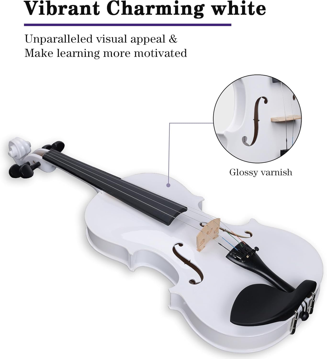 3/4 Size Violin Starter Kit fo - Violin Rosin Bow reseña y precio