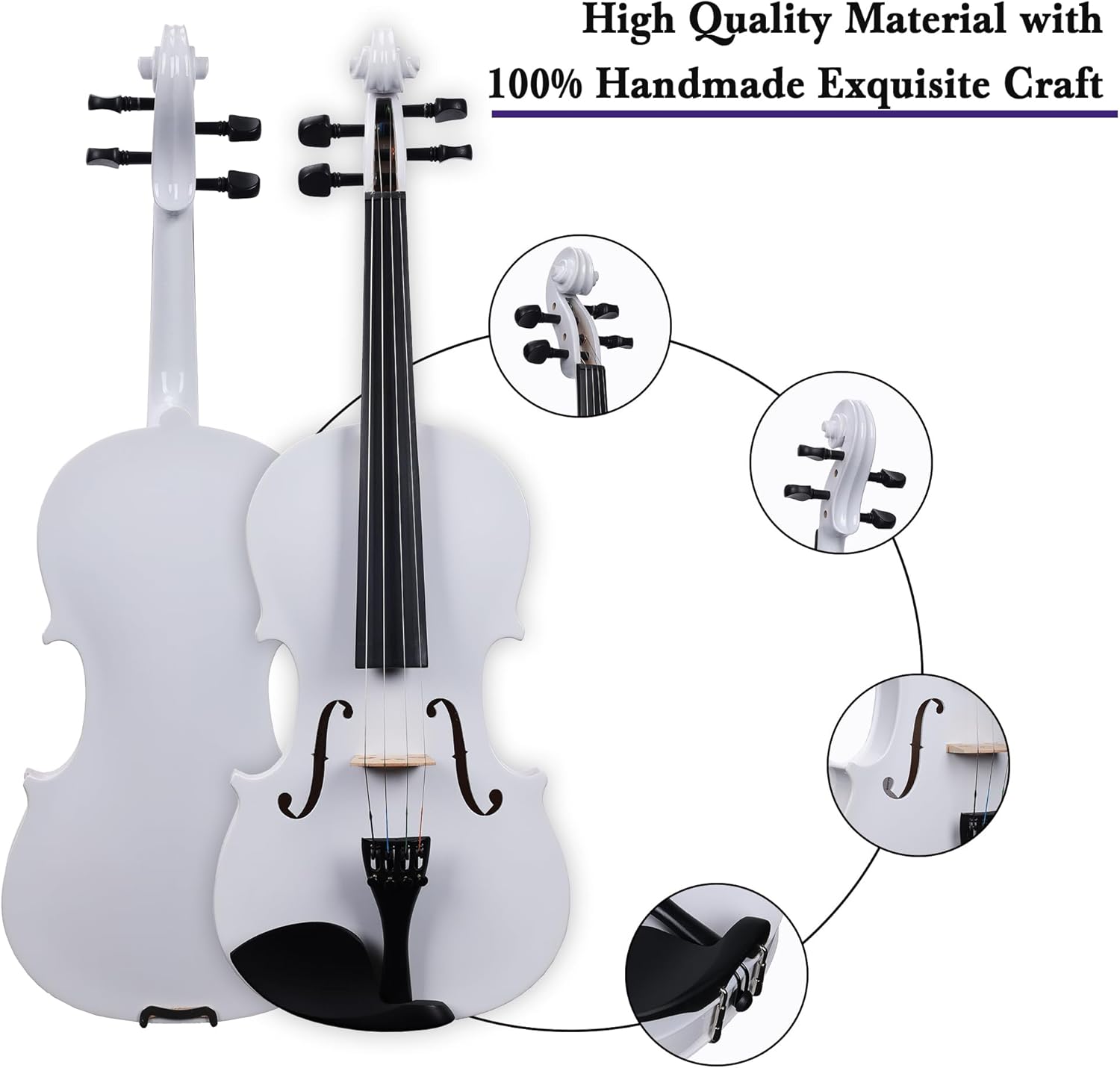 3/4 Size Violin Starter Kit fo - Violin Rosin Bow reseña y precio