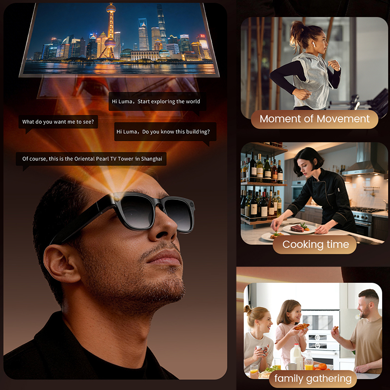 1300W HD Camera Smart AI Glass - Audio Music To Video Ai reseña y precio