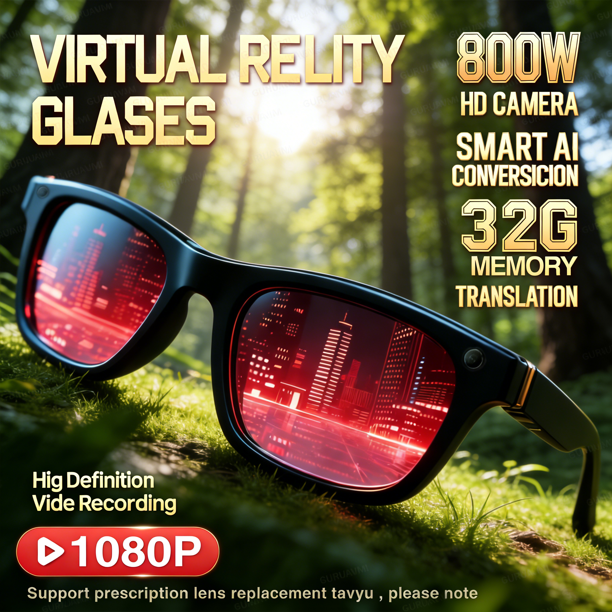 2026 New AI Smart Glasses with - Audio Music To Video Ai reseña y precio
