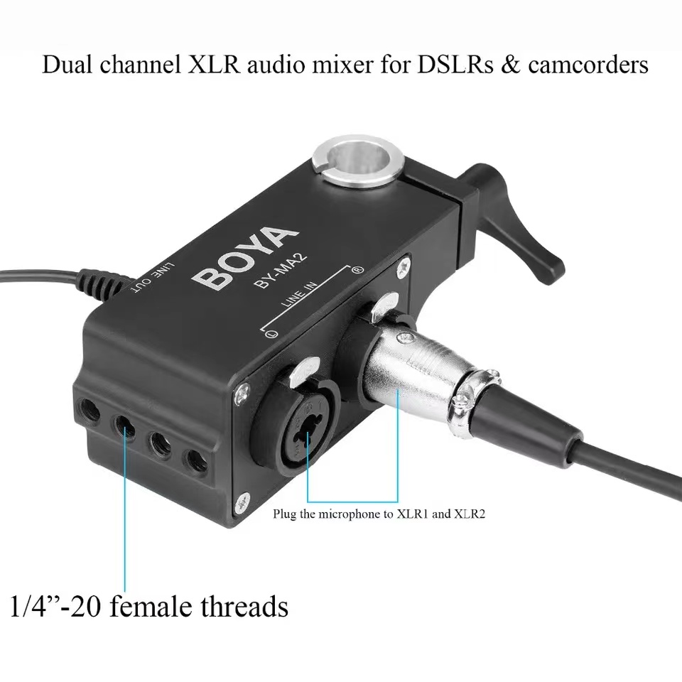 Boya BY-MA2 Dual-Channel Recor - Xlr Microphone Condenser reseña y precio