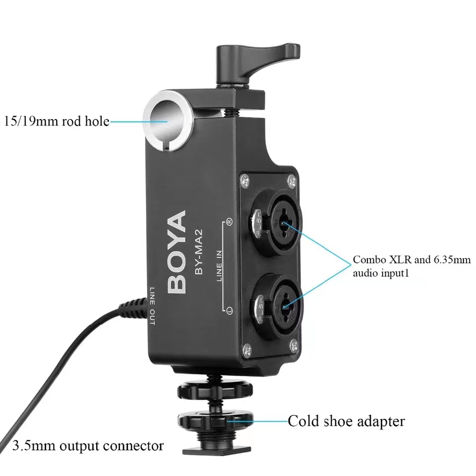 Boya BY-MA2 Dual-Channel Recor - Xlr Microphone Condenser reseña y precio