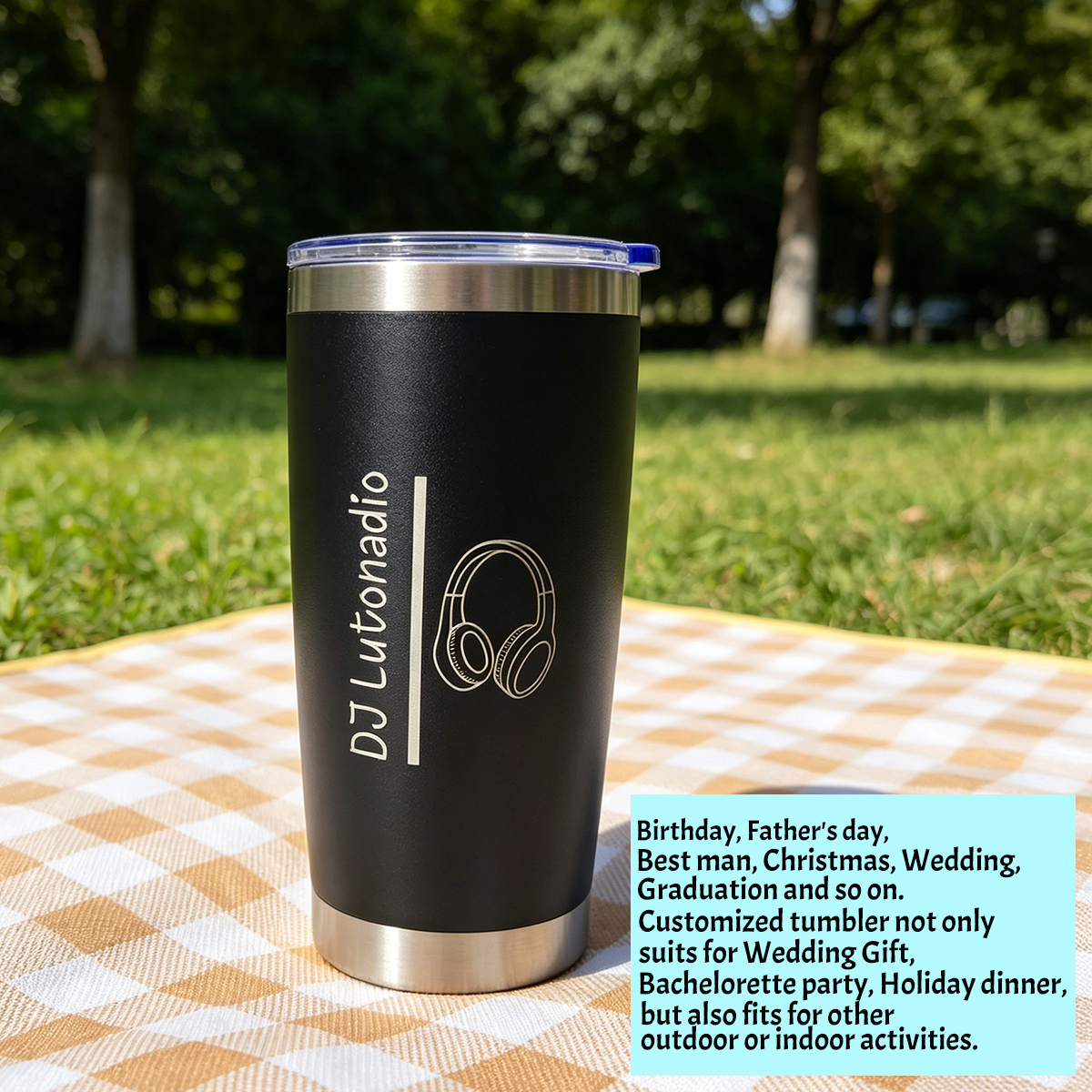 DJ Controller Tumbler - Person - Audio Music Name reseña y precio