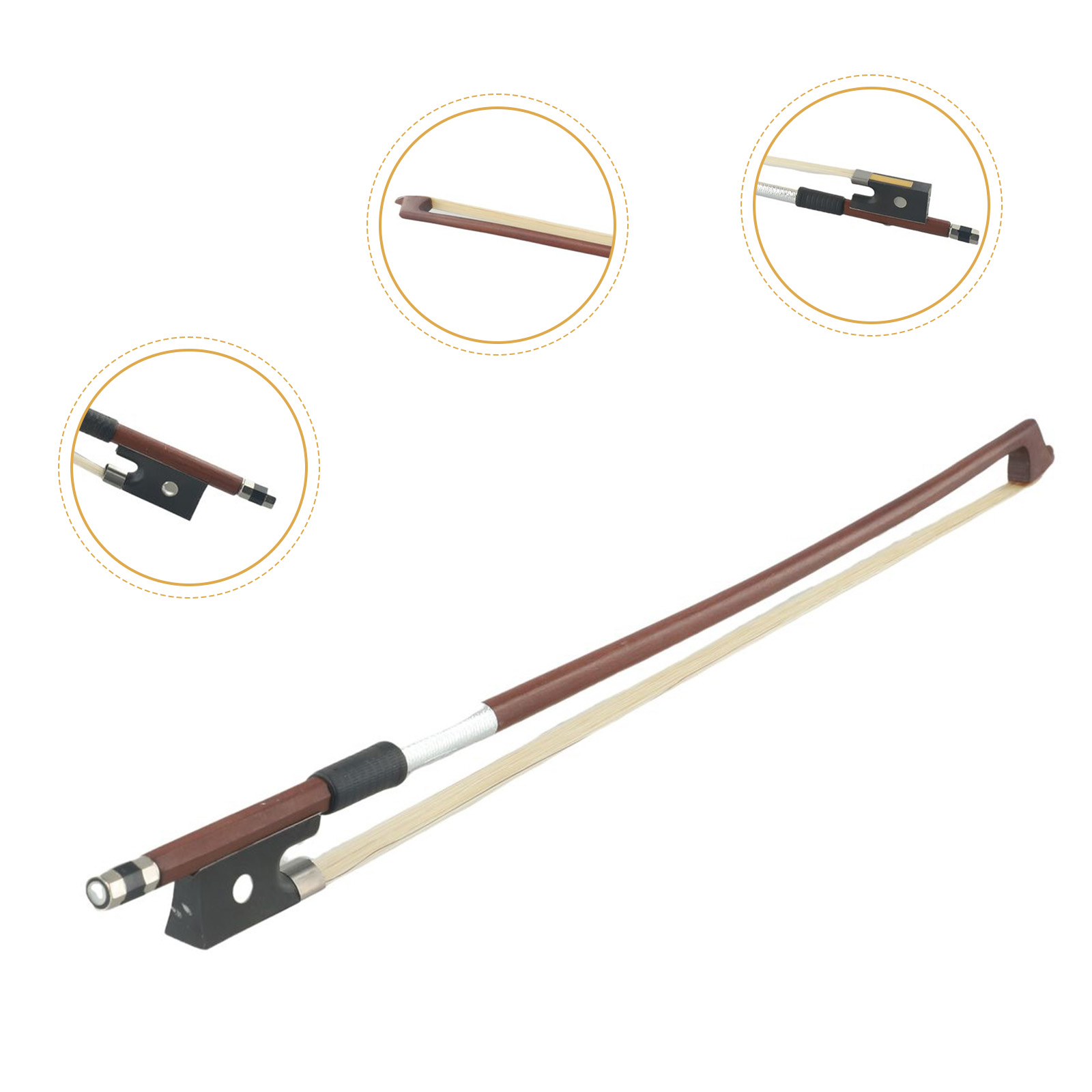 1PC 1/4 1/8 1/10 Violin Bow Ho - Violin Rosin Bow reseña y precio