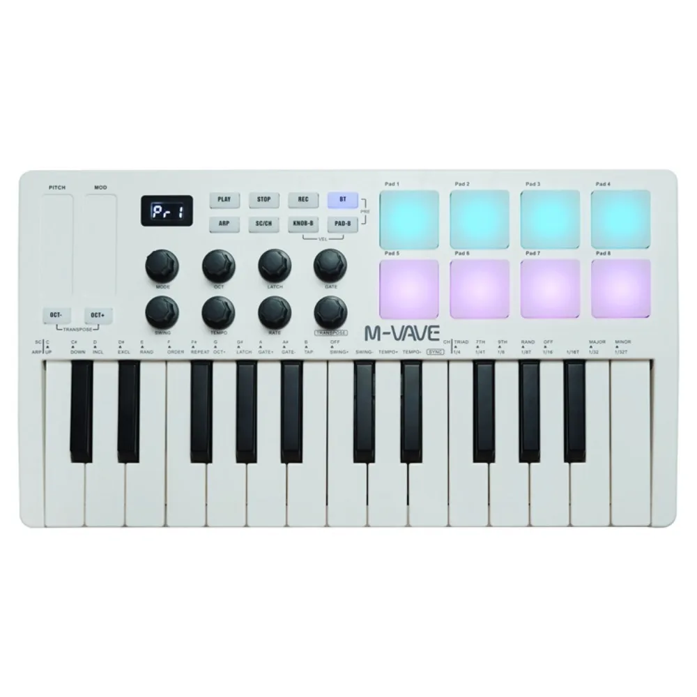 M-VAVE MIDI 25-Key USB MIDI Ke - Midi Controller Pad reseña y precio