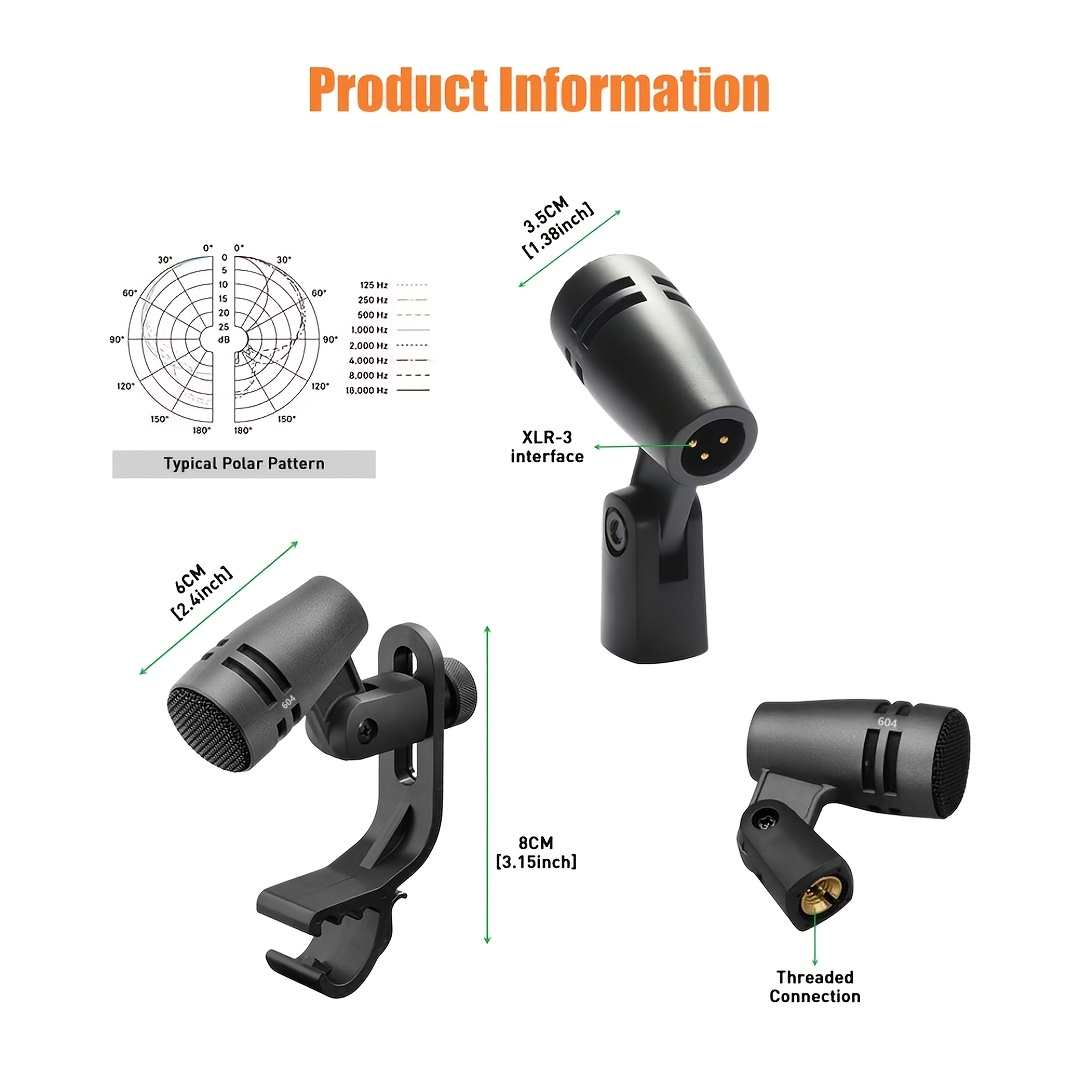 Metal Material 604 Instrument  - Xlr Microphone Condenser reseña y precio
