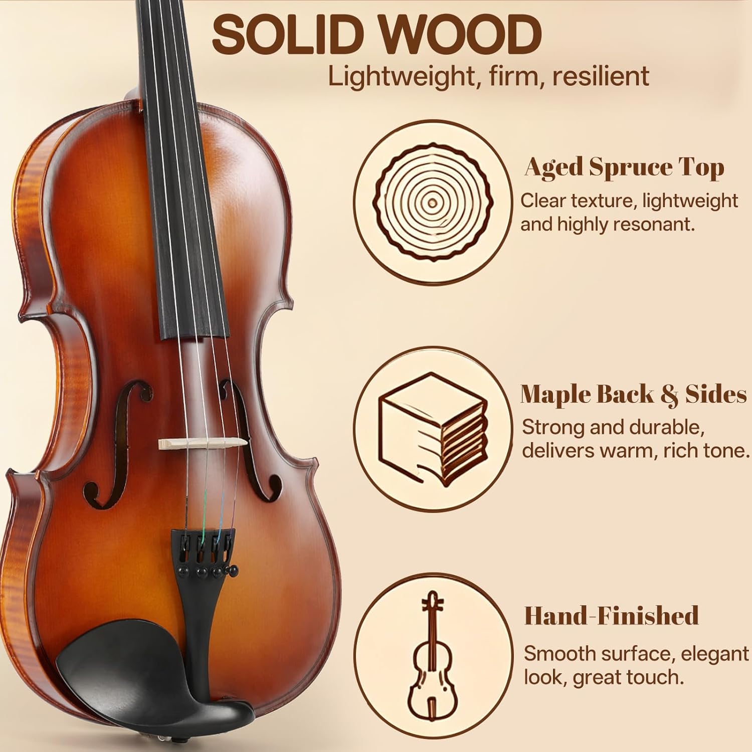 4/4 Full Size Violin Starter B - Violin Rosin Bow reseña y precio