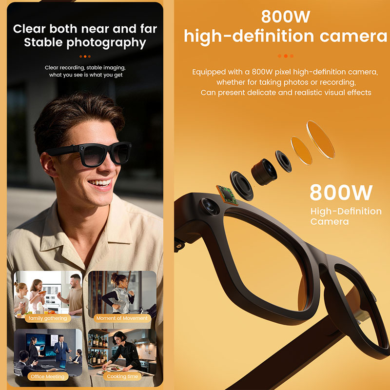 AI Smart Glasses 800W Camera A - Audio Music To Video Ai reseña y precio