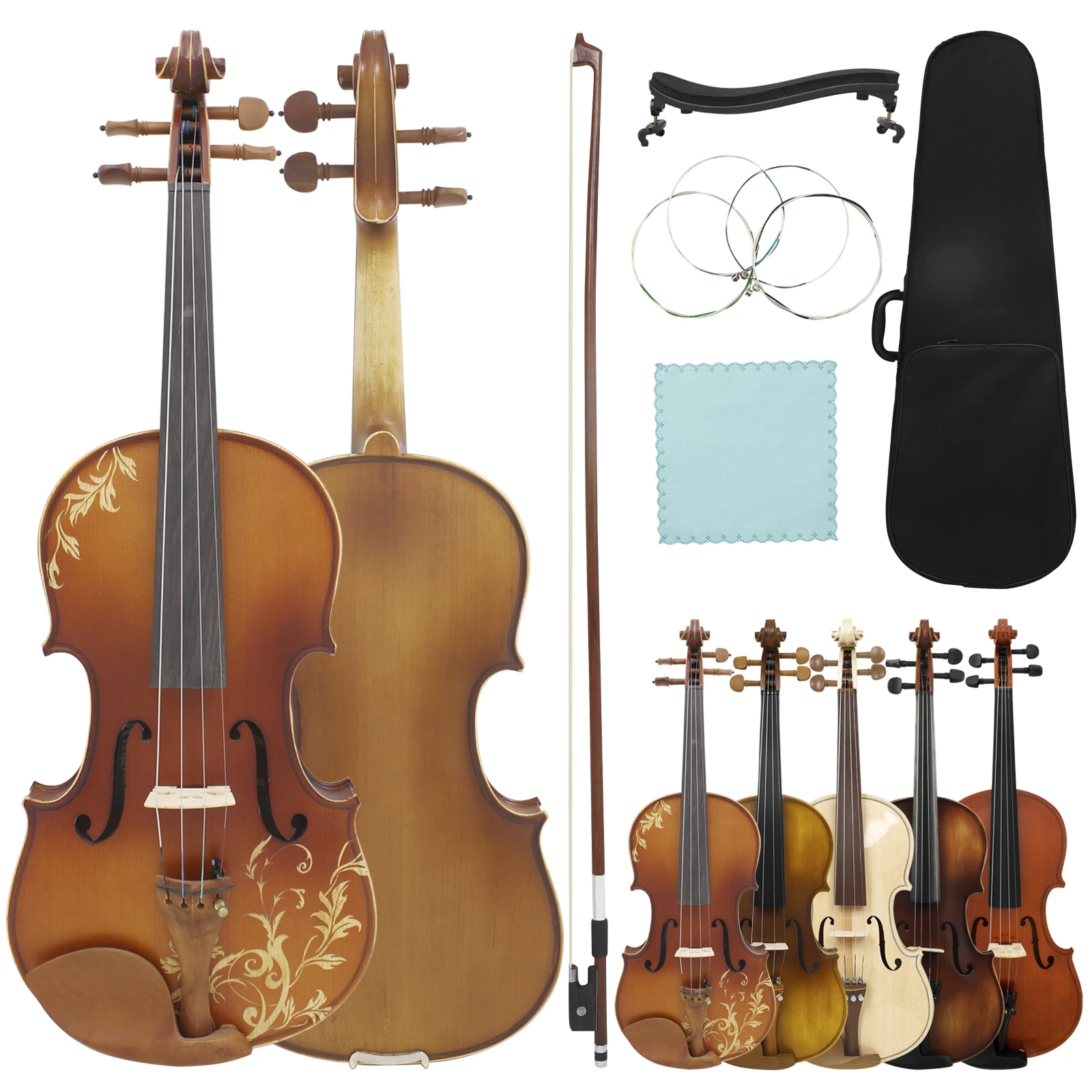 Astonvilla Violin 4/4 Acoustic - Violin Rosin Bow reseña y precio