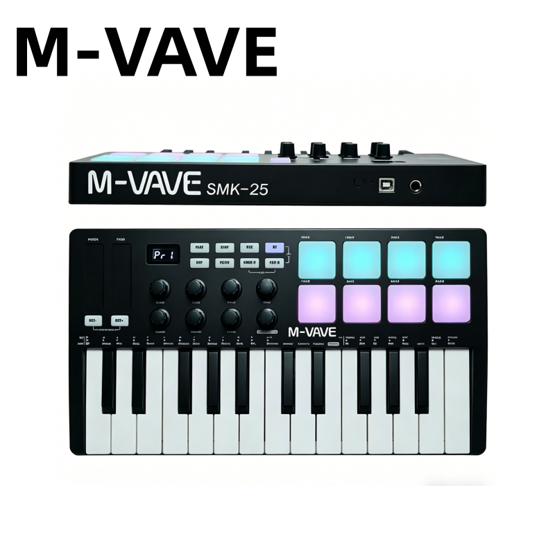 M-VAVE SMK-25 Black Portable M - Midi Controller Pad reseña y precio