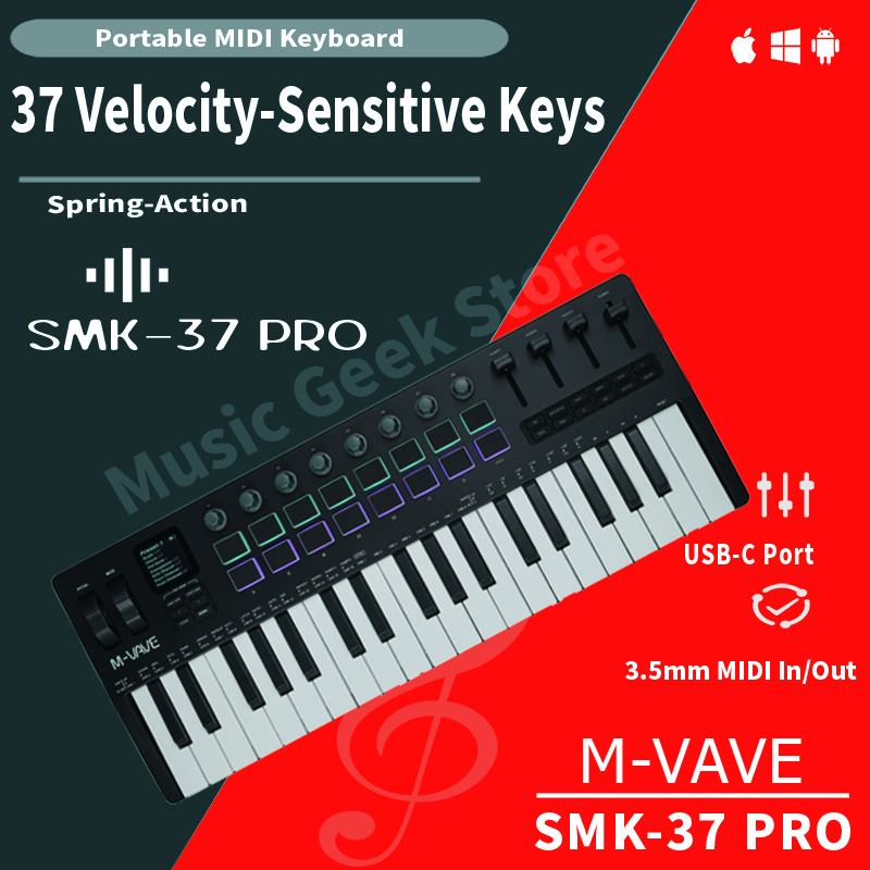 M-VAVE SMK-37 PRO 37-Key MIDI  - Midi Controller Pad reseña y precio