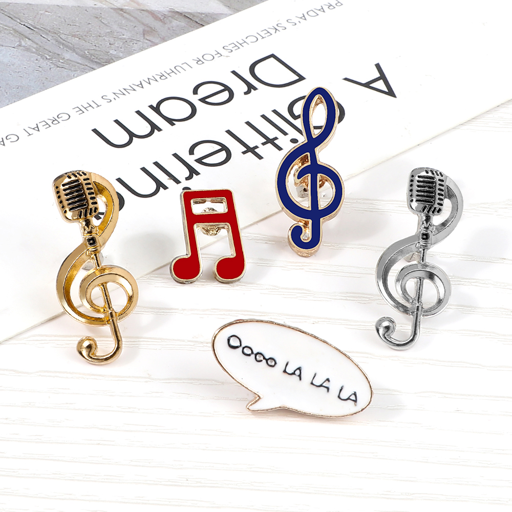 Microphone Music Note Brooch G - Audio Music Notes reseña y precio