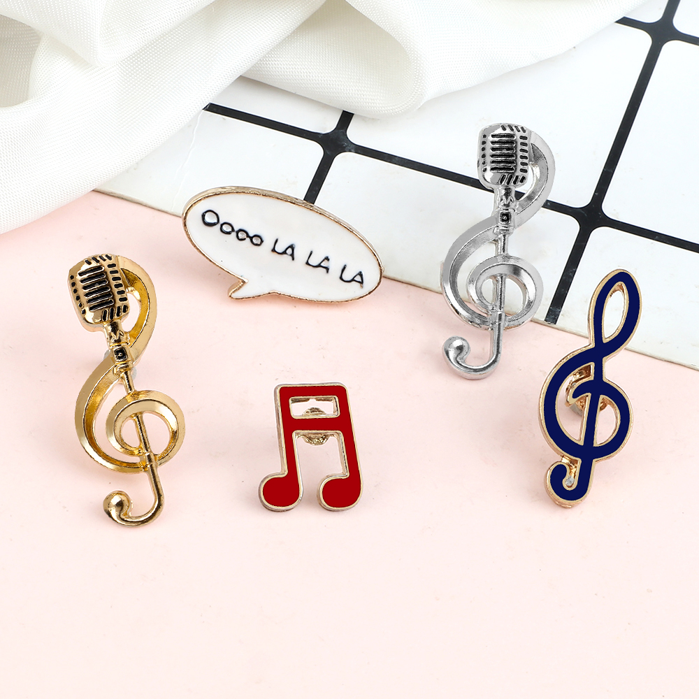 Microphone Music Note Brooch G - Audio Music Notes reseña y precio