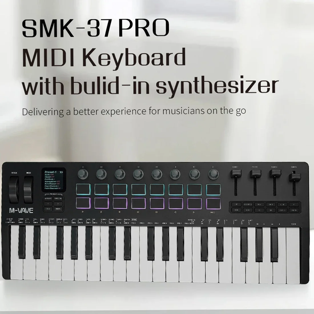 M-VAVE SMK-37 Pro 37-Key Porta - Midi Controller Pad reseña y precio