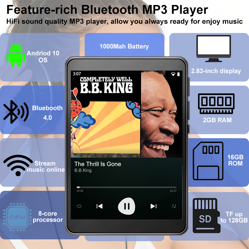 WiFi MP3 Player Andriod 10 Spo - Download Audio Music Player reseña y precio